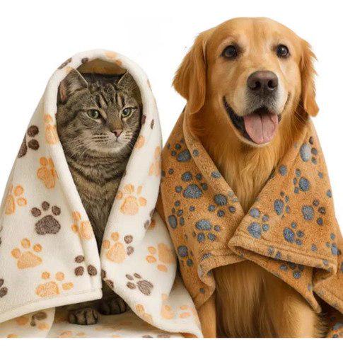 🐾 Kit 2 Mantas Pet Mantinha Cobertor Soft Gato Cachorro Cores