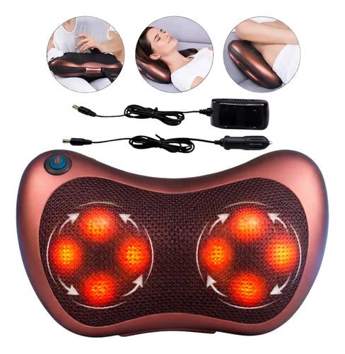 🚚 Almofada Massageador Elétrico Pescoço Pés Lombar Costas Biv Marrom WIMAI VARIEDADES