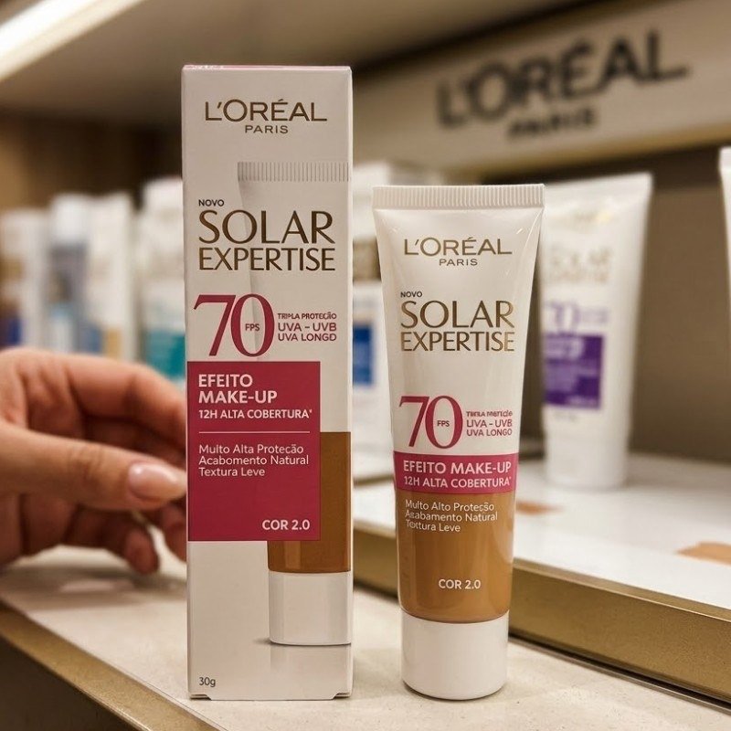 🚚 Protetor Solar Facial com Cor FPS 70 L'Oréal Paris Solar Expertise 30g