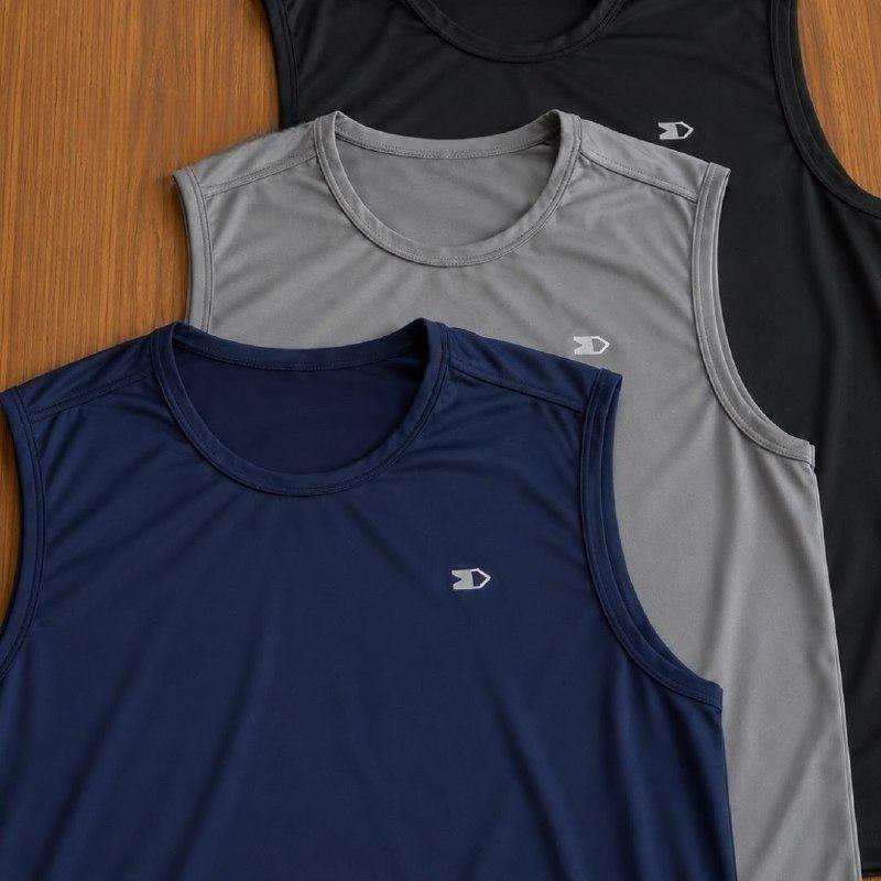 ➡️ Kit com 3 Camisas Regatas Dry-fit Sandrini