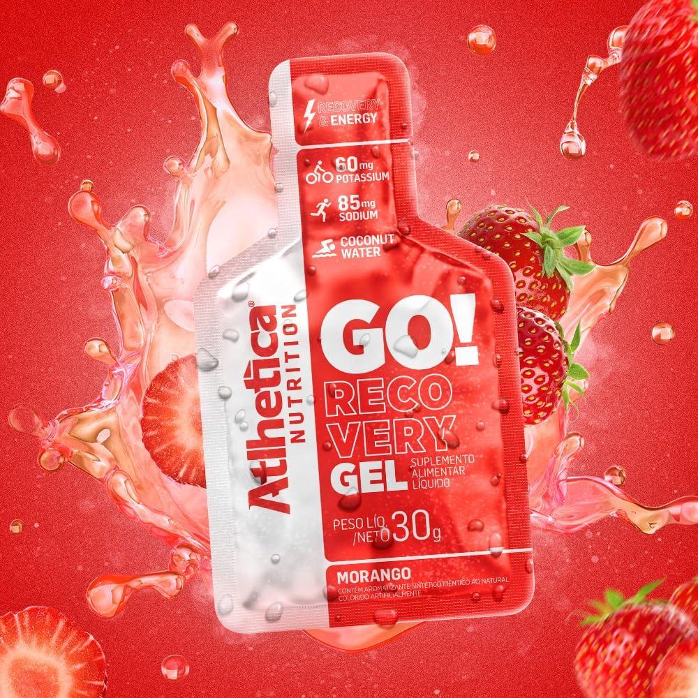 📦 Atlhetica Nutrition Go Energy Gel (10 Sachês) - Sabor Morango