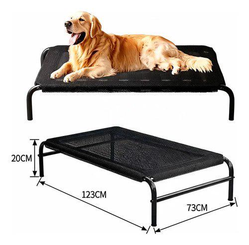 🐾 Cama De Cachorro Pets Suspensa Grande 12373cm Suporta 150kg Preto