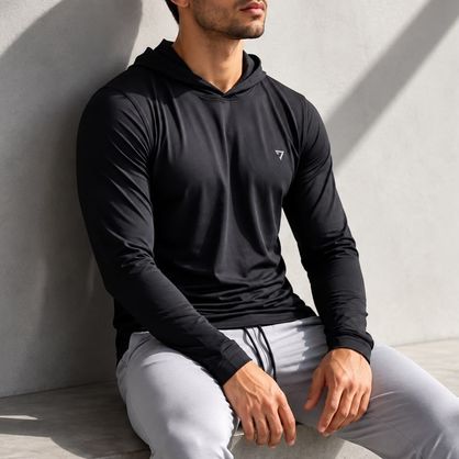 ➡️ Camisa Térmica Segunda Pele Manga Longa Com Capuz