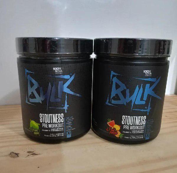 ➡️ Kit 2x Pré Treino Stoutness 300g Maçã Verde E Frutas Vermelhas - Bulk Nutrition