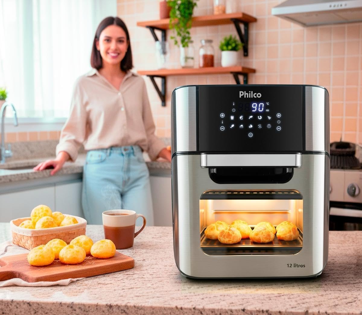 🚚 Philco Fritadeira Air Fryer 12L Pt PFR2200P 220V