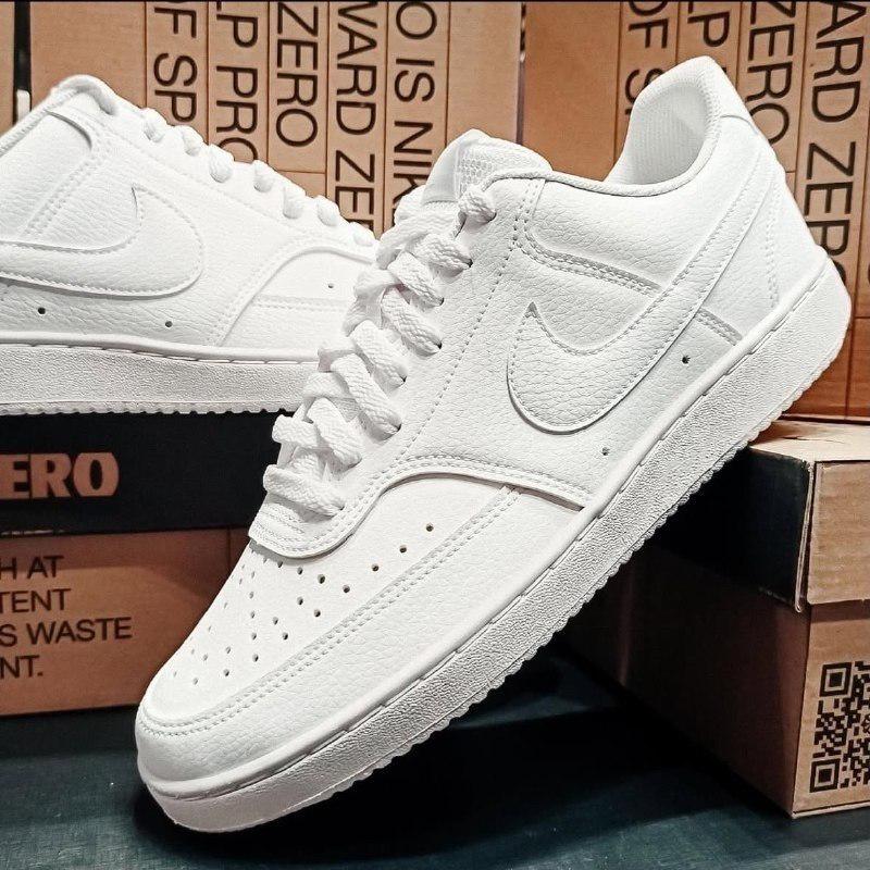 ➡️ Tênis Nike Court Vision Low Next Nature Triple White
