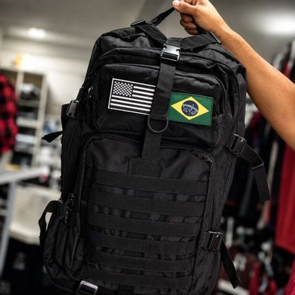 🚚 Mochila Tática Impermeável Militar Reforçada Grande 50 Litros Masculina Feminina Anne Preto