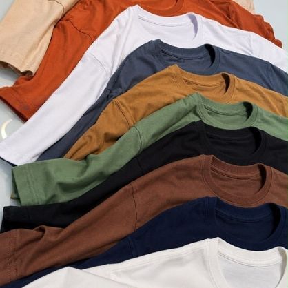 ➡️ Kit com 7 Camisetas Básica Lisa Algodão