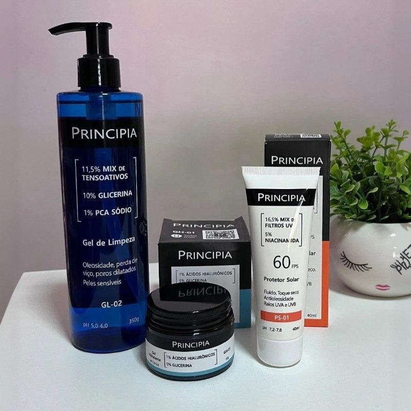➡️ Kit Principia para Rotina de Skincare Pele Sensível com Protetor Solar FPS 60
