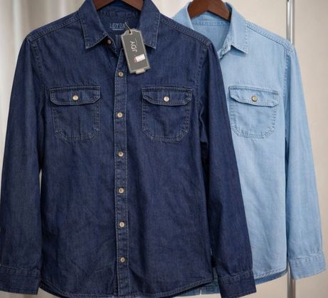 ➡️ Camisa Jeans Masculina Social