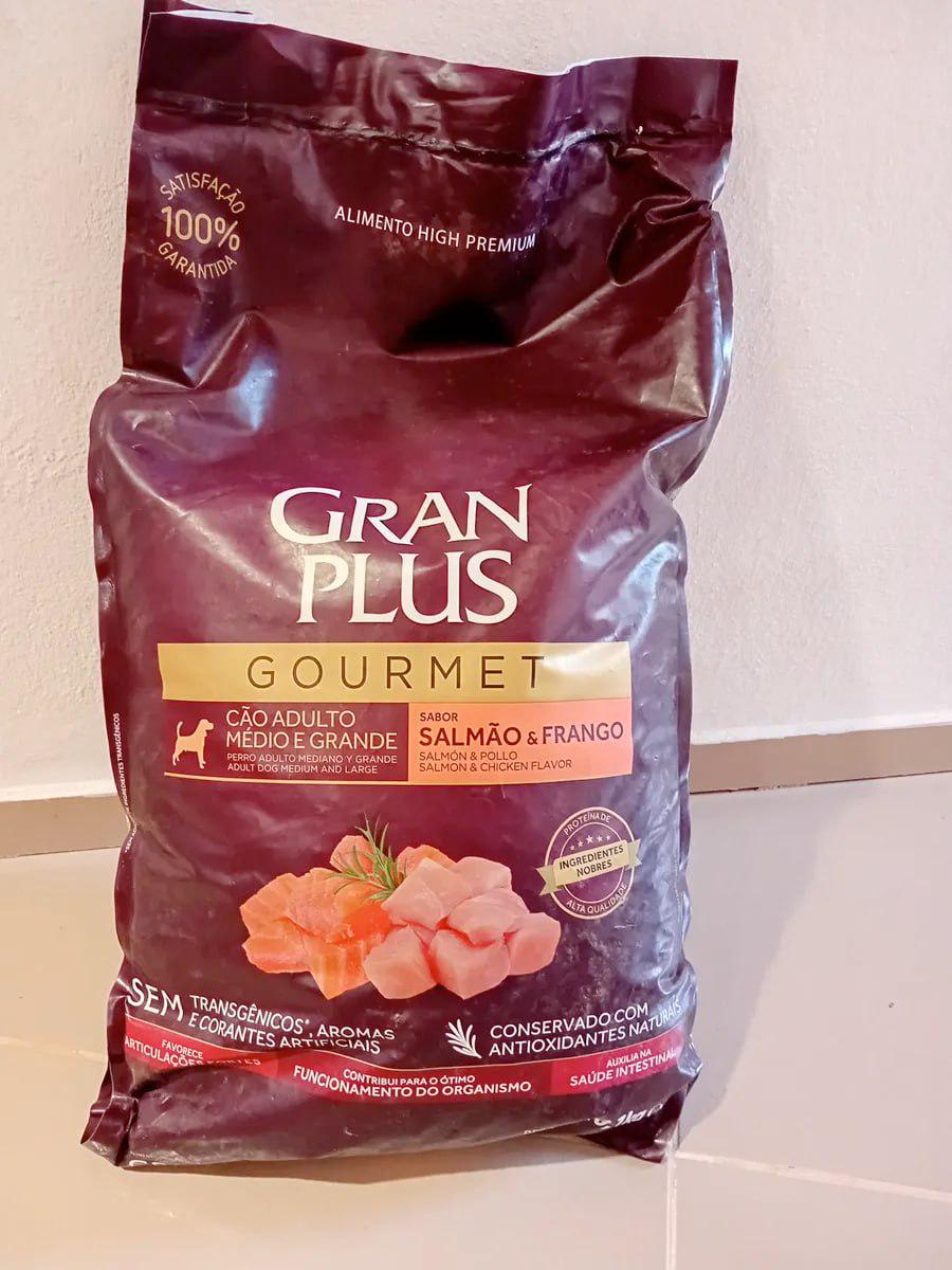 🐾 Ração Seca Gran Plus Gourmet Cães Adultos Médios Grandes Salmão Frango 10,1 kg