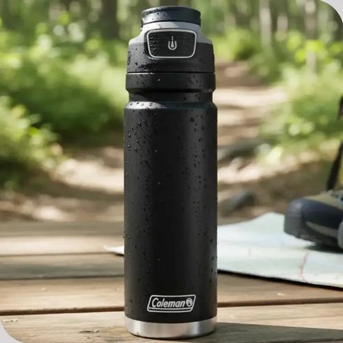 🚚 Garrafa Térmica Para Água Squeeze Térmico 709ml Cor Preto Coleman