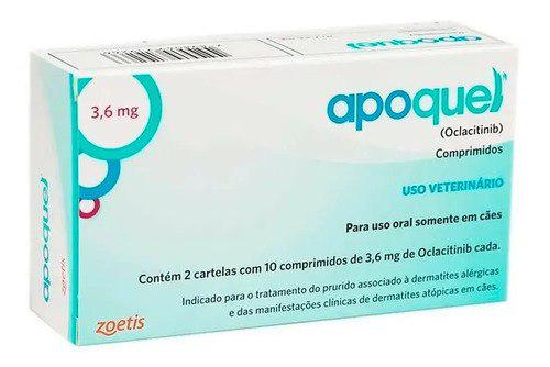 🐾 Apoquel 3,6 mg - Tratamento para Coceira em Cães 20 Comprimidos