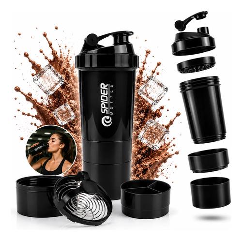 🚚 Coqueteleira Shake Academia C/ Compartimentos P/ Suplementos