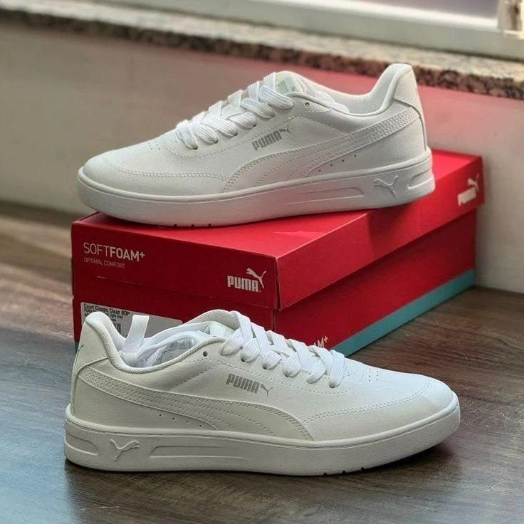 ➡️ Tênis Puma Court Classic Clean Bdp Masculino (5 Cores)