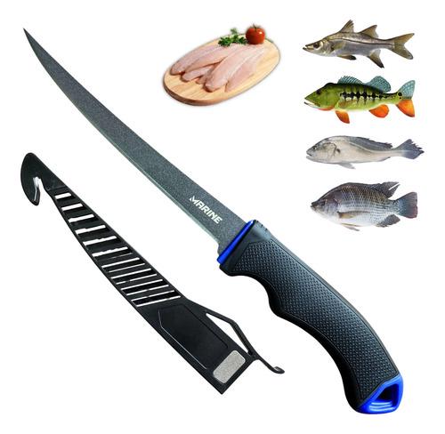 🚚 Faca Fileteira File De Peixe 29cm Marine Lamina Inox Pesca