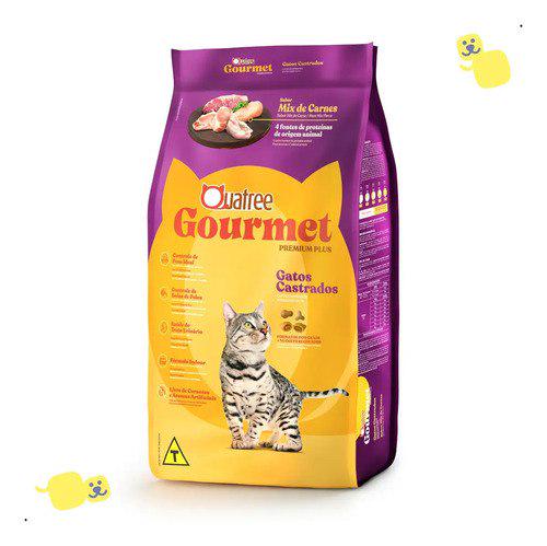 🐾 Ração Quatree Gourmet Gatos Castrados Mix de Carnes 10.1kg