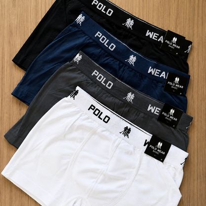 ➡️ Kit 10 Cuecas Boxer Lisa Polo Wear Sortido