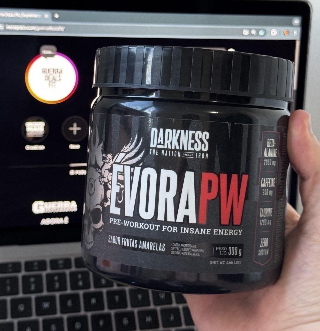➡️ Pré Treino Évora Pw Uva 300g - Darkness