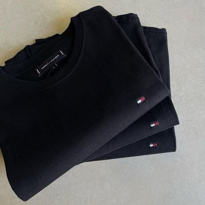 ➡️ Kit 3 Camisetas Tommy Hilfiger Preta