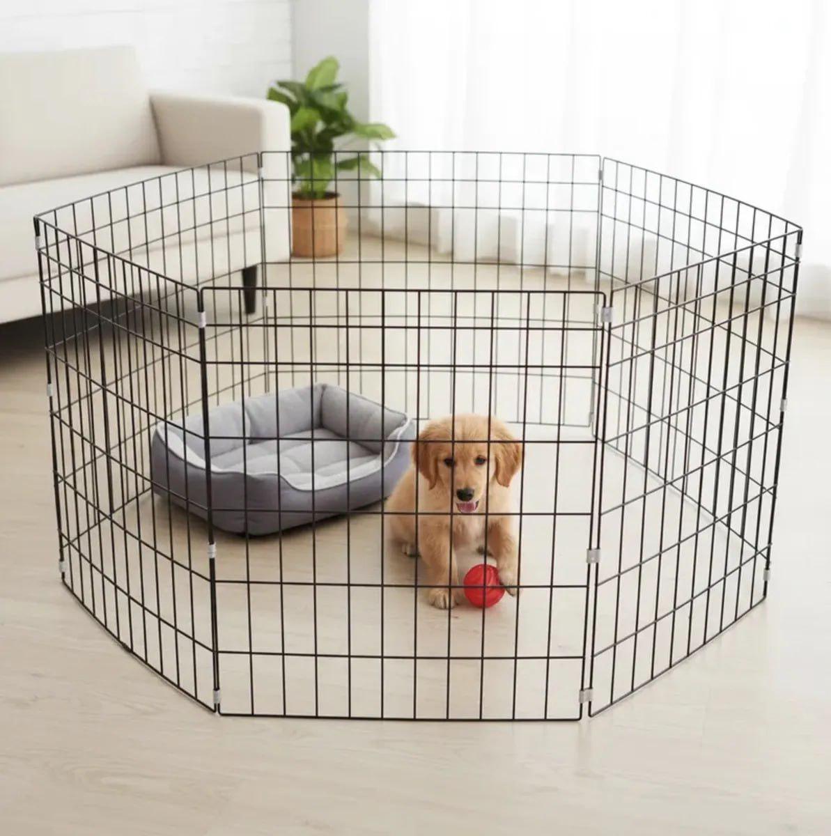 🐾 Cercadinho Dobrável Metal Pet 6 Painéis 50cm Altura Médio