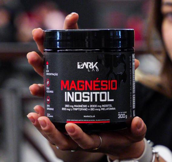 🚚 Magnésio E Inositol Taurina Melatonina 300g Dark Lab Maracujá - 50 Doses