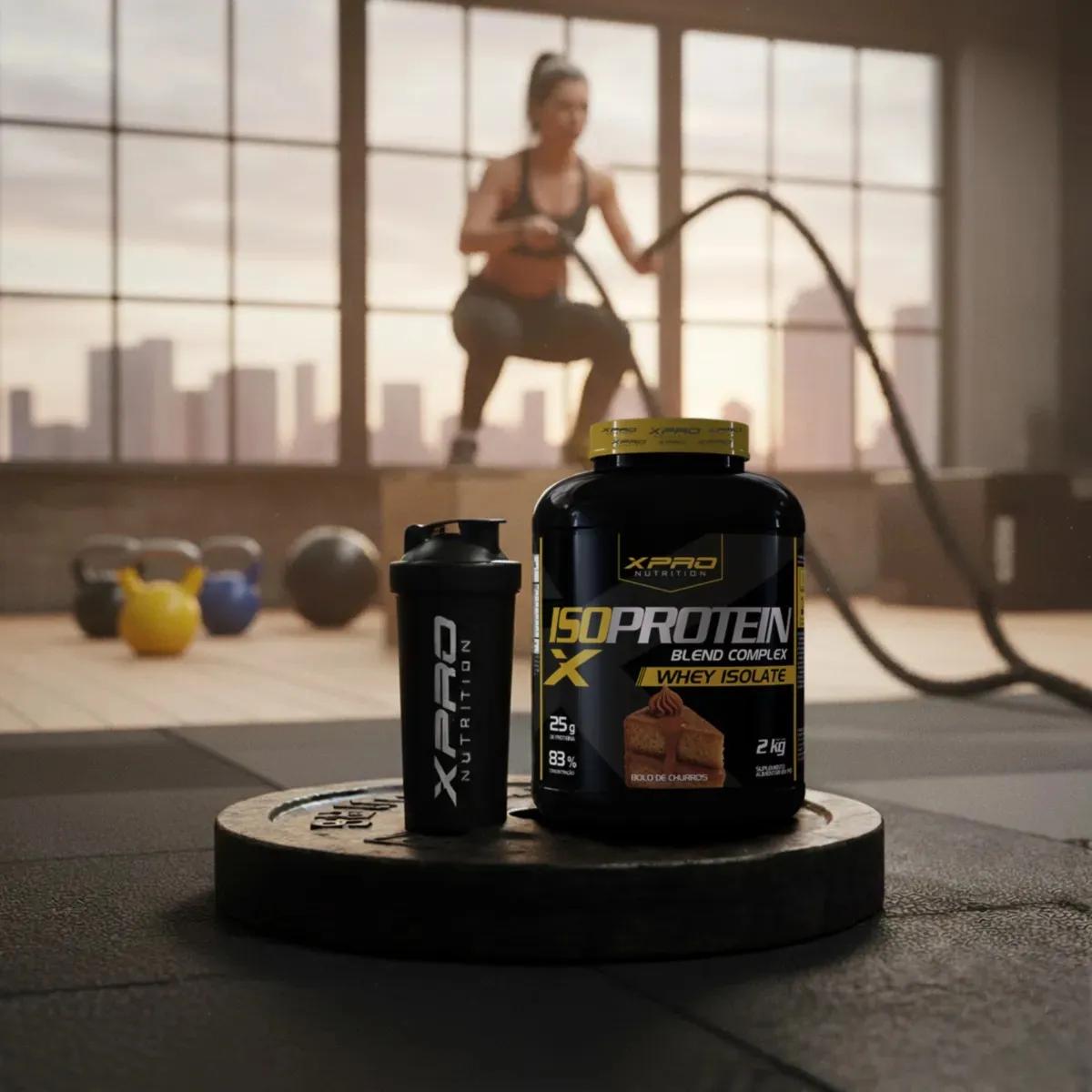 🚚 Whey Protein Iso Blend Complex Zero Açúcar 2kg - Xpro Sabor Chocolate