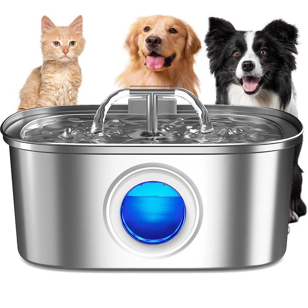 🐾 Newpet Bebedouro Gato Fonte Água Inox com Filtro Automático Elétrica Bivolt Silencioso Aço Inoxidável 3,2L