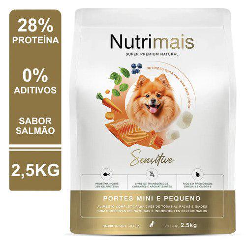 🐾 Ração Cães Pele Sensível Salmão Alta Proteína Nutrimais Sensitive 2.5kg