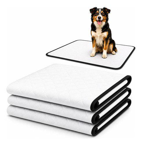 🐾 Kit 3 Tapete Higiênico Lavável Cães Cachorro Xixi Grande Dog Tapete Pet Branco Fácil Visualização Do Xixi