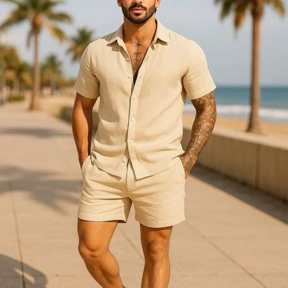 ➡️ Conjunto de Linho Camisa + Short