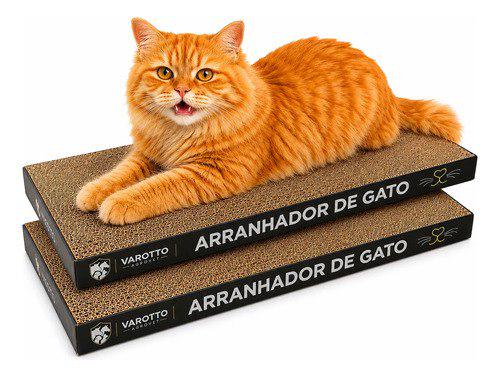 🐾 Kit 2 Arranhadores De Gato Papelão Varottoagro Antiestresse