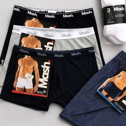 ➡️ Kit Com 10 Cuecas Boxer Algodão Cotton Masculina Adulto Mash