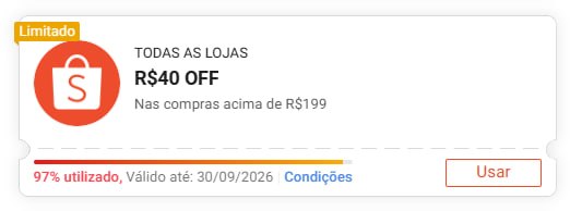 🔥 Cupom Shopee Voltando