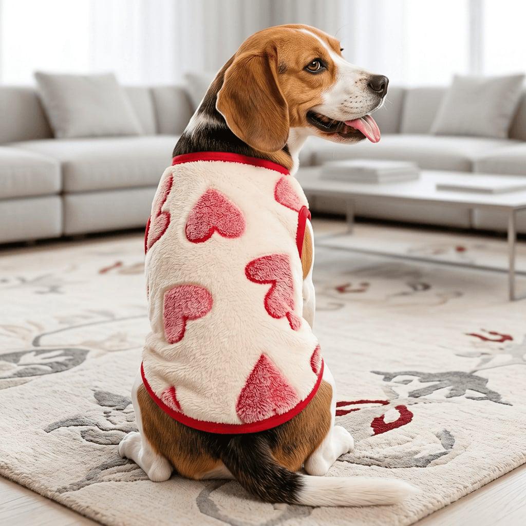 🐾 Roupa Pet Inverno Fleece Quentinha Regata Coração Cachorro Gato Pequeno Porte