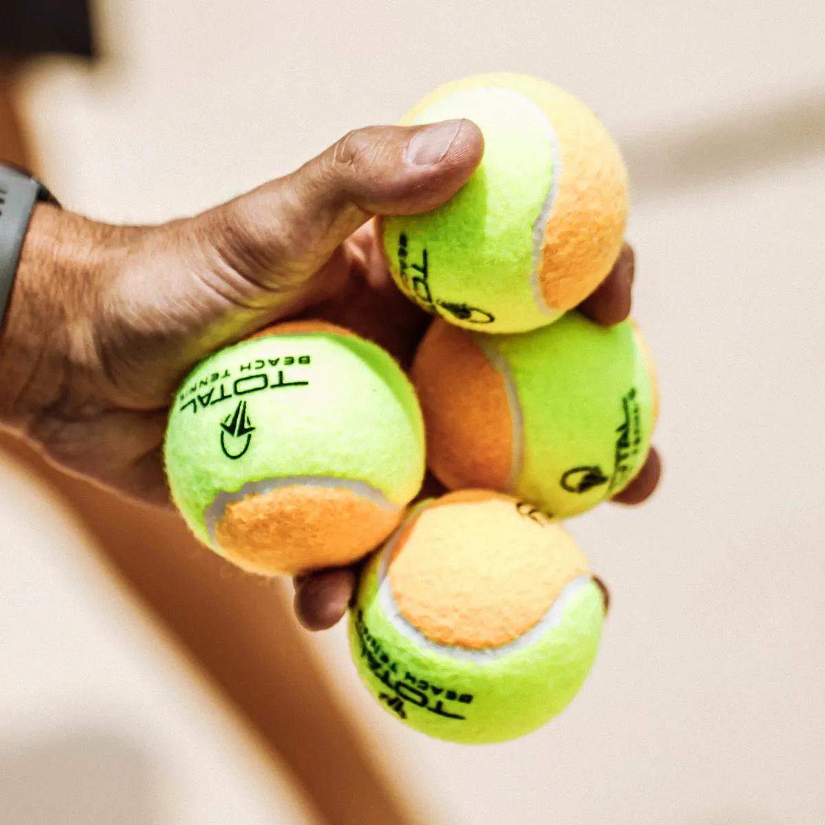 🚚 Kit Bola Total Beach Tennis | Itf Profissional | 6 Unidades Cor Amarelo