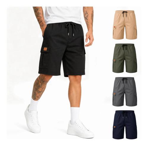 🚚 Bermuda Cargo Masculina Skate Larga Elástico Short Adulto