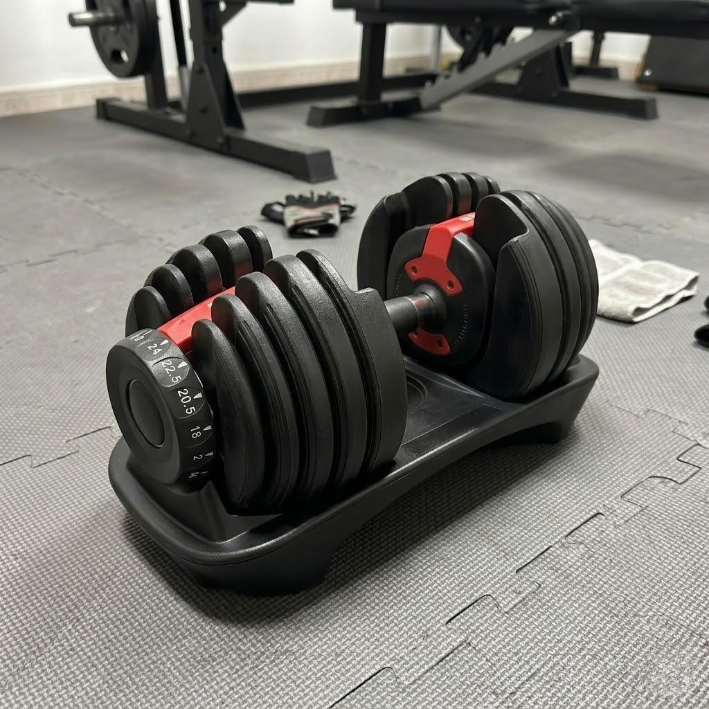 🚚 Halter Regulavel Vermelho 24kg - Dumbell Anilhas Liftness