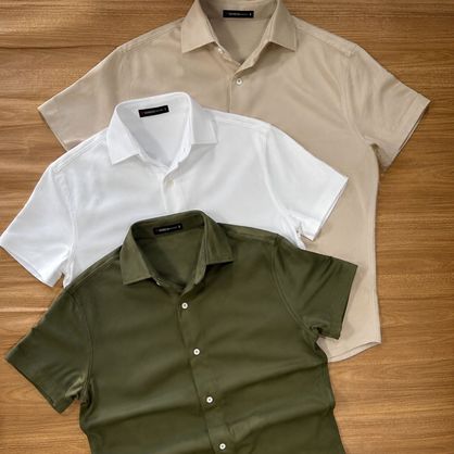 ➡️ Camisa Social Gola Italiana