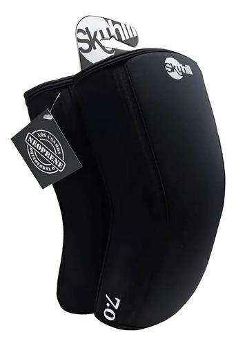 🚚 Joelheira Crossfit Musculação Compressão 7 Mm Skyhill Preta