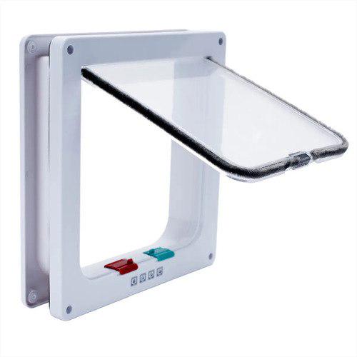 🐾 Porta Pet Gato Cachorro Portinhola 25cm Passagem Parede Branco