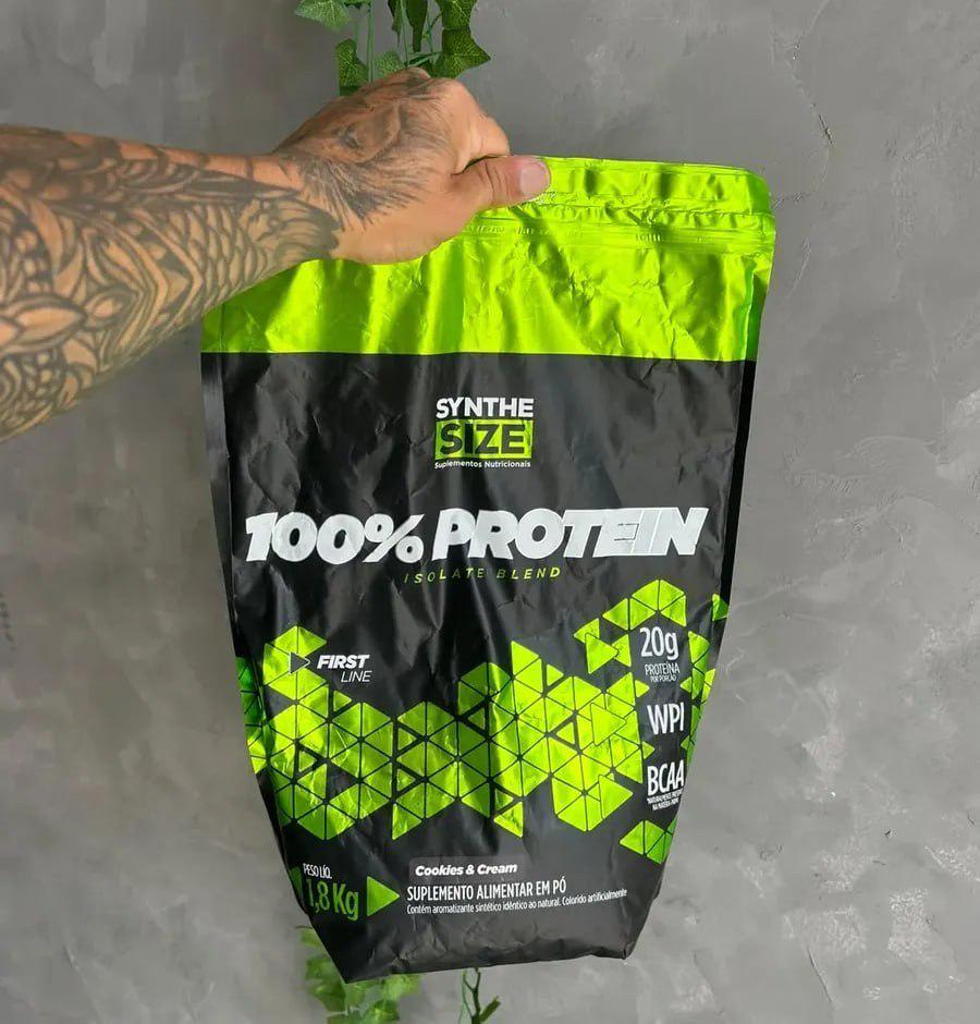 ➡️ Whey 100% Protein Blend Refil 1,8 Kg Sabor Morango - Synthesize