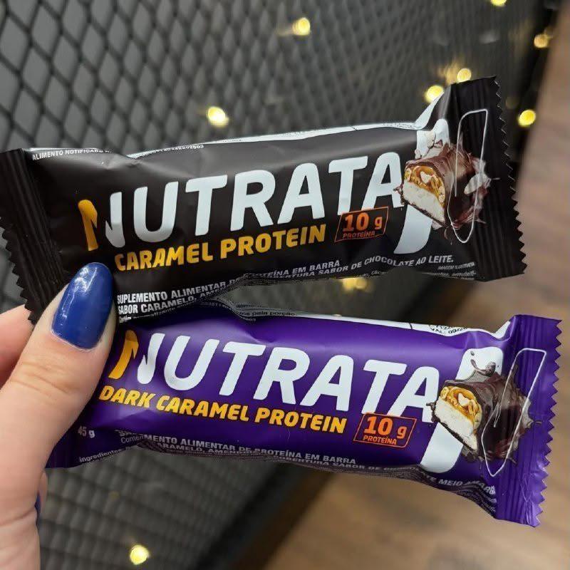 🚚 Suplemento em barra de proteína Nutrata Alimentar em sabor Dark Caramel x 400g