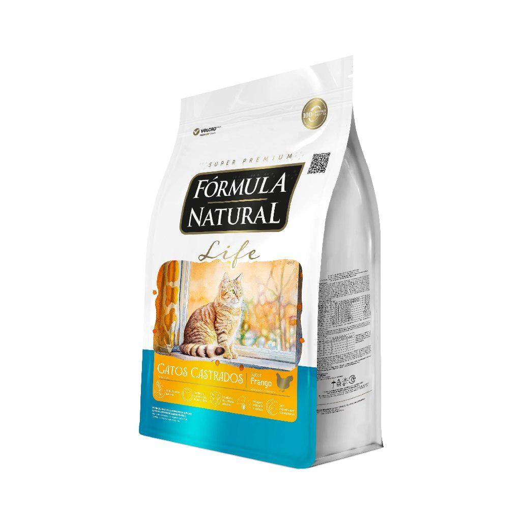 🐾 Ração Fórmula Natural Life Gatos Castrados Sabor Frango 1kg Adimax