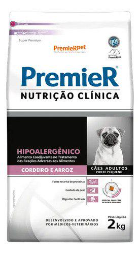 🐾 Ração Premier Clínica Hipoalergênico Cães de Pequeno Porte Cordeiro e Arroz 2kg