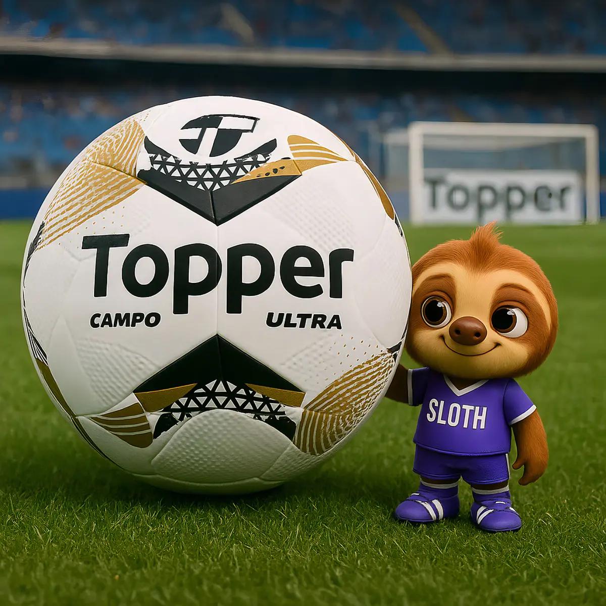 🚚 Bola De Futebol De Campo Topper Ultra Dupla Colagem Cor Dourado
