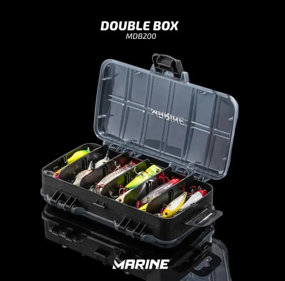 🚚 Estojo Pesca Dupla Face Marine Sports 2 Partes 11 Divisões Cor Preto