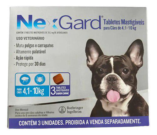 🐾 Nexgard Antipulgas E Carrapatos 4kg A 10kg - 3 Comprimidos