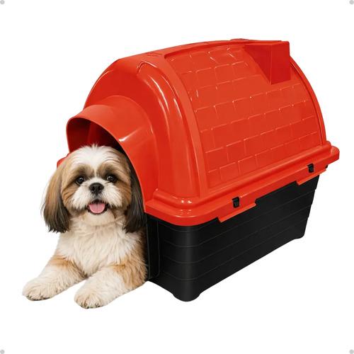 🐾 Casinha Cachorro N6 Médio Porte Plástico Resistente Vermelha Vermelho