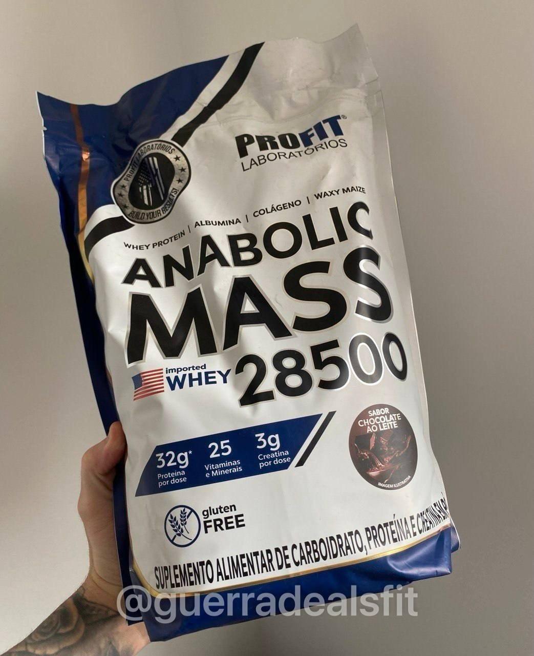 ➡️ Hipercalórico Anabolic Mass 28500 Creme De Avelã 3kg - Profit